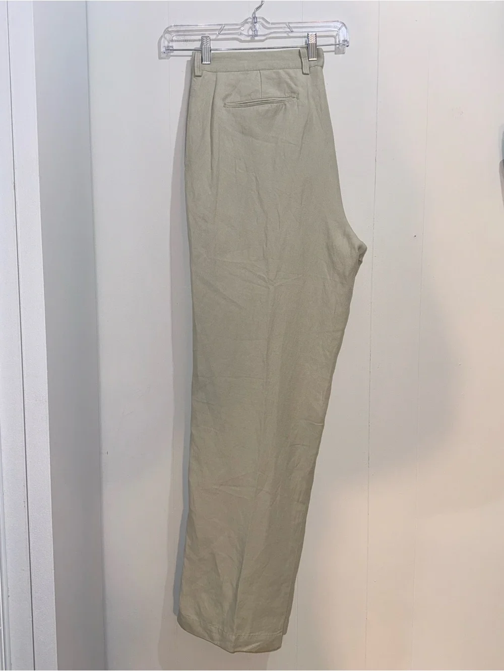 Tommy Bahama Brosnan Linen Silk Flat Front Pants Khaki Beige 38x34 EUC